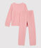 Girls' Pink Ibex Motif Velour Pyjamas CHARME pink